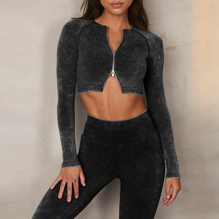 Denim knit sculpt set