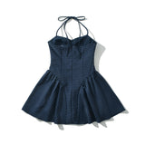 Vestido Strapless Rayas Elegante