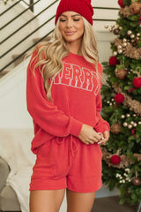 Pijama Navidad Cuello Redondo y Shorts