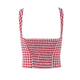 Set Bodysuit Cuadros con Falda Mini