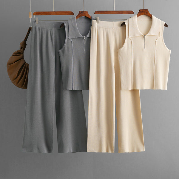 Conjunto Camisola Cremallera Talle Alto