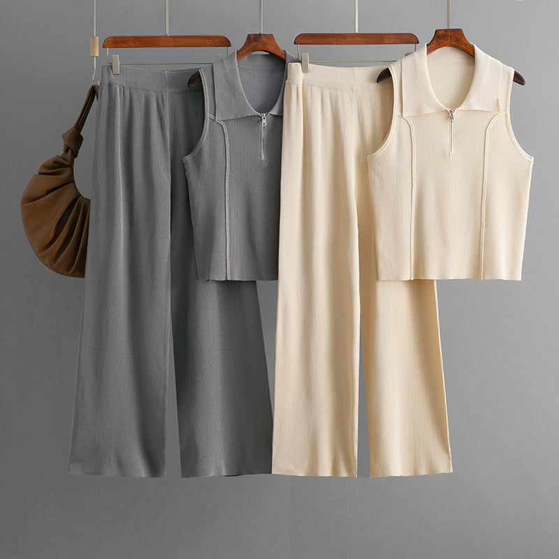 Conjunto Camisola Cremallera Talle Alto