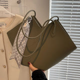 Bolso Tote Gran Capacidad con Pañuelo