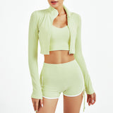 Conjunto Yoga Acanalado con Cremallera