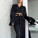 Conjunto sleepwear premium manga larga pantalón