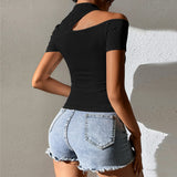 One shoulder crop top