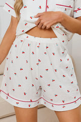 Pijama Estampado Cerezas Camisero
