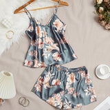 Pijama Floral Sin Tirantes