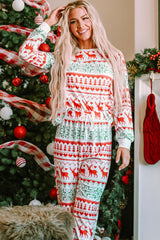 Pijama Navidad Estampado Blanco