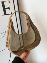 Bolso Hombro PU con Transparencia