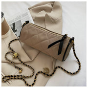 Bolso Cilíndrico Cebra con Cadena