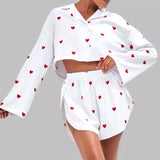 Conjunto estampado blanco shorts split