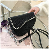 Bolso Saddle Cristales con Cadena