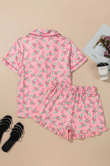 Pijama Cuello Camisero Navidad y Shorts