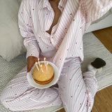 Pijama Rayas Manga Larga