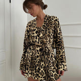 Conjunto leopardo sleepwear crop verano