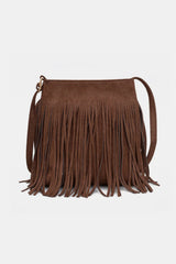 Bolso Bandolera Ante con Flecos