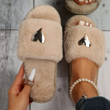 Heart charm slippers