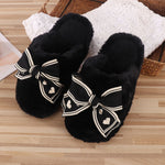 Heart bow slippers