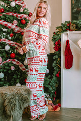 Pijama Navidad Estampado Blanco