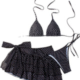 Vintage polka dot skirt bikini