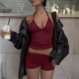 Conjunto Halter Top y Shorts