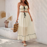 Conjunto vacaciones lazo falda playa
