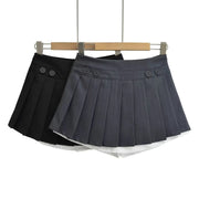 Falda Mini Plisada Efecto Doble