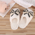 Heart bow slippers