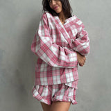 Pijama cuadros clásico algodón