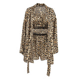 Conjunto leopardo sleepwear crop verano