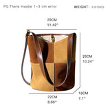 Bolso Cubo Ante Cuadros — Set 2 Piezas