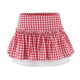 Set Bodysuit Cuadros con Falda Mini