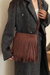 Bolso Bandolera Ante con Flecos