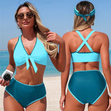 Bikini Escote V Color Sólido