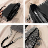 Bolso Saddle Cristales con Cadena