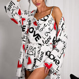 Conjunto Bata Estampado Tres Piezas