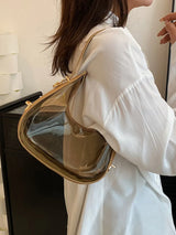Bolso Hombro PU con Transparencia