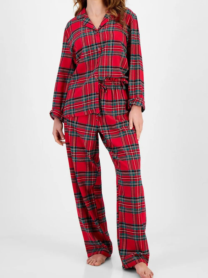 Pijama Cuadros Camisero Navidad