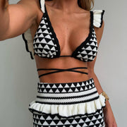 Conjunto Bikini Boho con Falda Larga