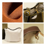 Bolso Cubo Ante Cuadros — Set 2 Piezas