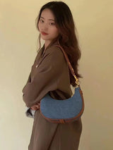 Bolso Media Luna Denim