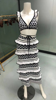 Conjunto Bikini Boho con Falda Larga