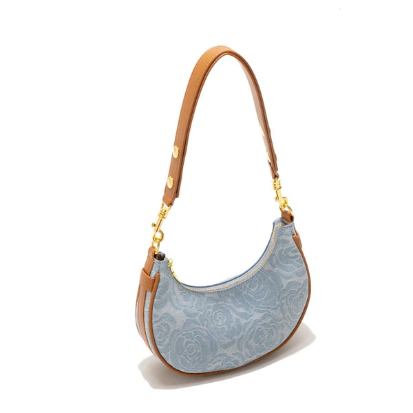 Bolso Media Luna Denim