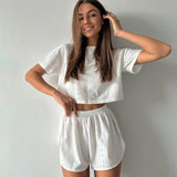 Pijama shorts manga corta holgado