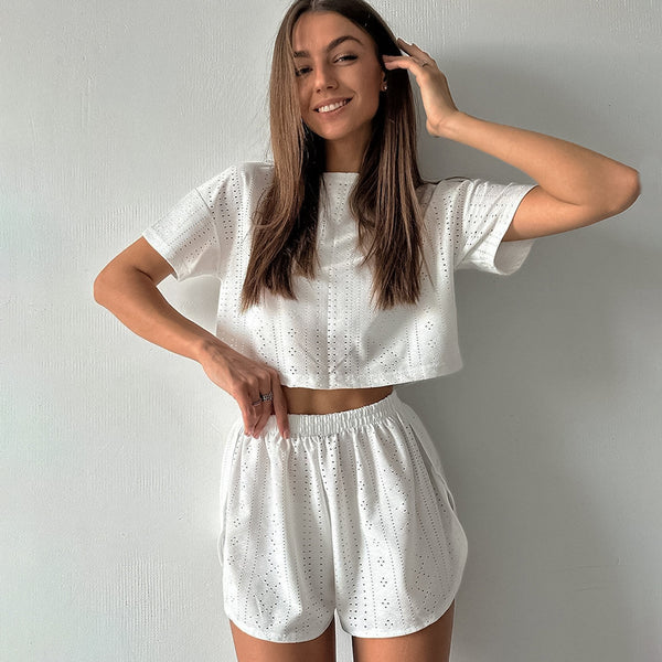 Pijama shorts manga corta holgado