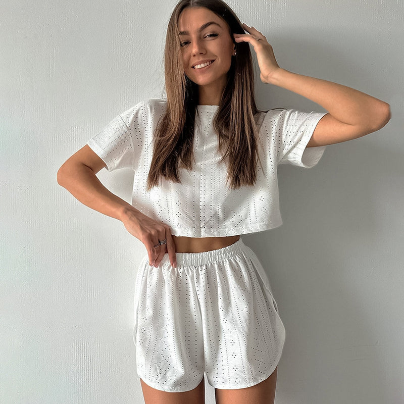 Pijama shorts manga corta holgado