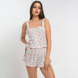 Pijama Escote Cuadrado Estampado