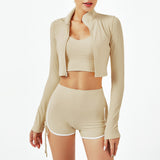 Conjunto Yoga Acanalado con Cremallera