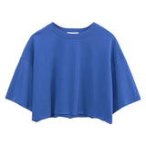 Crop Top Algodón Manga Corta